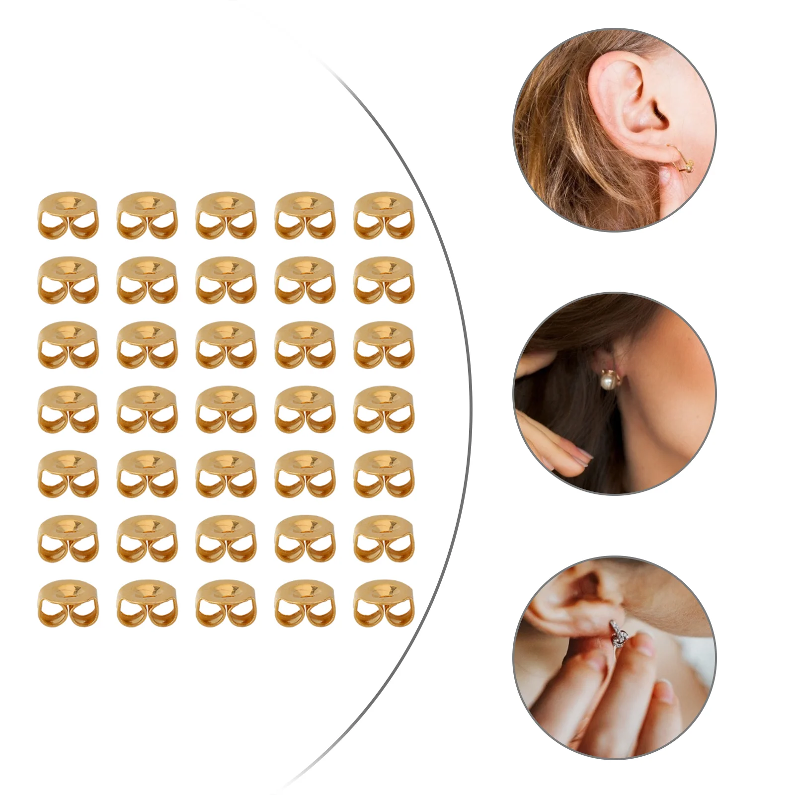 200 PCS Earplugs Earrings Cap Jewelry Accessories Handmade Stopper Gold Filled DIY Earnuts
200 PCS Earplugs Earrings Cap Jewelry Accessories Handmade Stopper Gold Filled DIY Earnuts