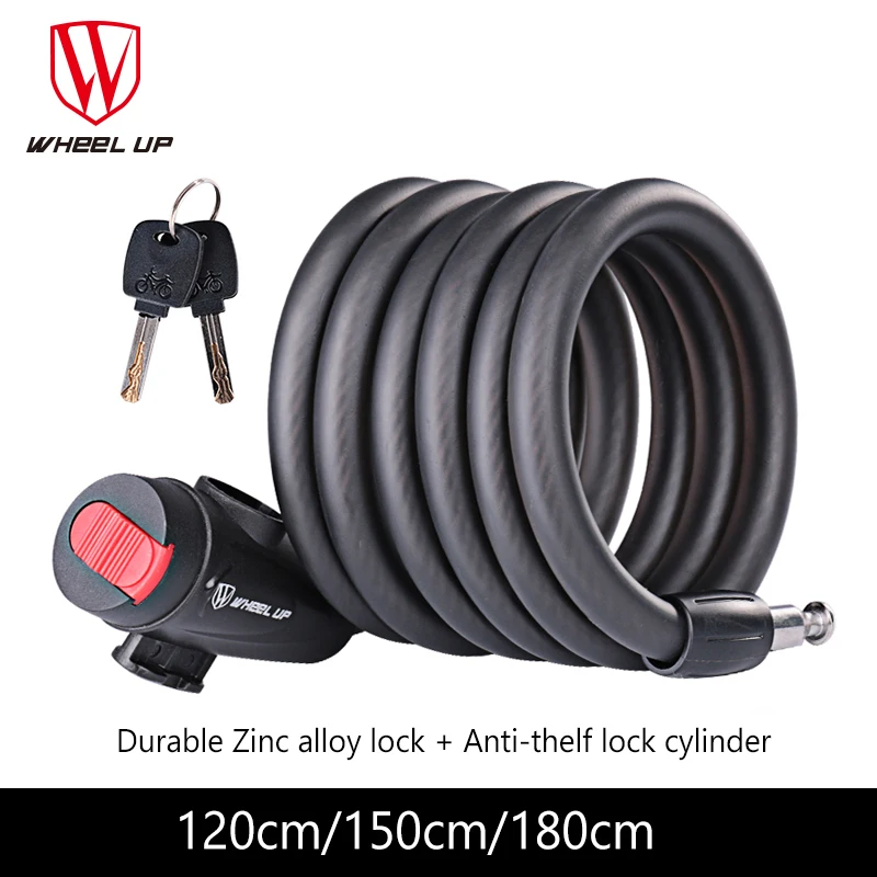 Wheel Up 1.8m Anti Theft Bike Lock Bicycle Accessories Steel Wire Security Bicycle Cable Lock MTB Road Motorcycle Bike Equipment 
Wheel Up 1.8m Anti Theft Bike Lock Bicycle Accessories Steel Wire Security Bicycle Cable Lock MTB Road Motorcycle Bike Equipment