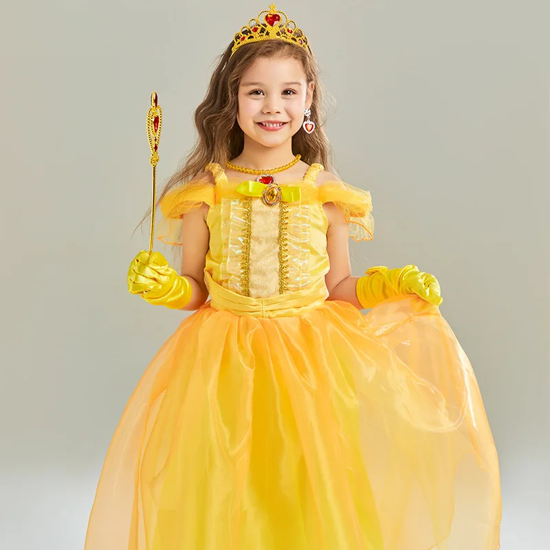 Girls' Princess Dress Gauze Dress Fashionable and Fluffy Princess Performance Dress Party Birthday Dress Crown Necklace Set
Girls' Princess Dress Gauze Dress Fashionable and Fluffy Princess Performance Dress Party Birthday Dress Crown Necklace Set