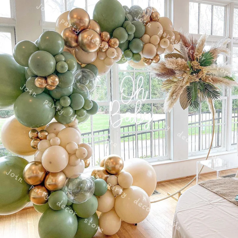 125pcs Dusty Green Balloon Garland Arch Kit Wedding Decoration Sandy White Ballons Arch Birthday Party Global Baby Shower Decor
125pcs Dusty Green Balloon Garland Arch Kit Wedding Decoration Sandy White Ballons Arch Birthday Party Global Baby Shower Decor