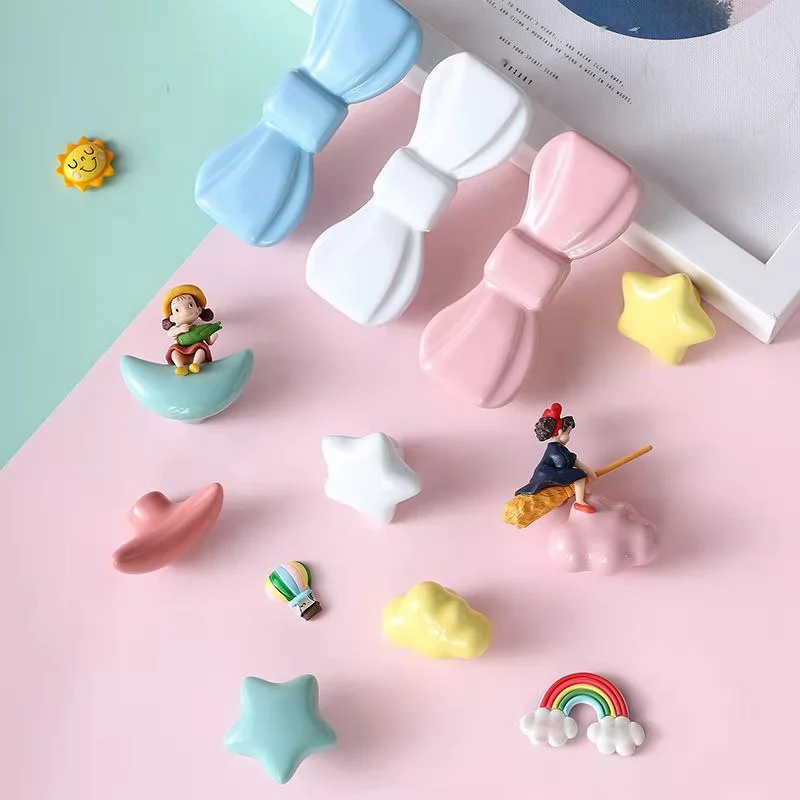 Cartoon Children Room Ceramic Cabinet Knobs Clouds Stars Moon Shape Wardrobe Handle Garden Door Cabinet Handles for Kids
Cartoon Children Room Ceramic Cabinet Knobs Clouds Stars Moon Shape Wardrobe Handle Garden Door Cabinet Handles for Kids