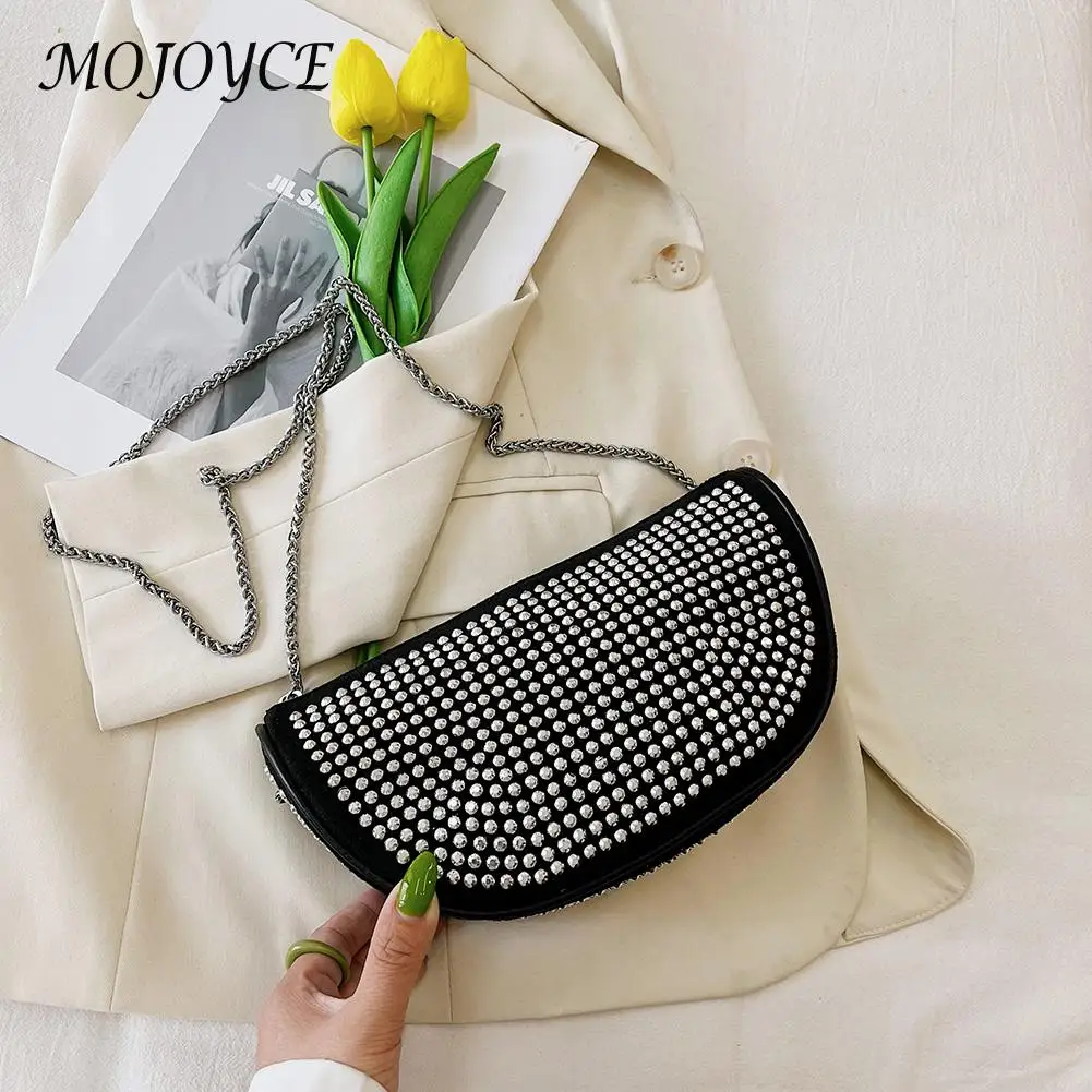 Fashion Diamond Rhinestone Shoulder Bag for Women Simple Semicircle Crossbody Bag Shoppig Ladies Casual Messenger Purse Handbags
Fashion Diamond Rhinestone Shoulder Bag for Women Simple Semicircle Crossbody Bag Shoppig Ladies Casual Messenger Purse Handbags