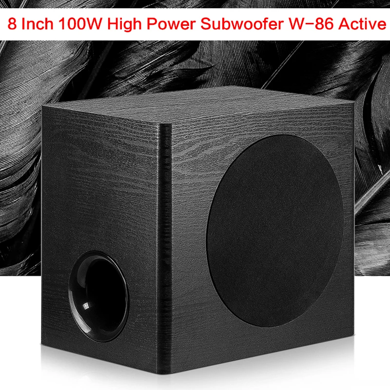 

100W High Power 8 Inch Subwoofer Speaker W-86 Active HiFi Subwoofer Home Theater Audio Echo Gallery TV Computer Stage Speakers