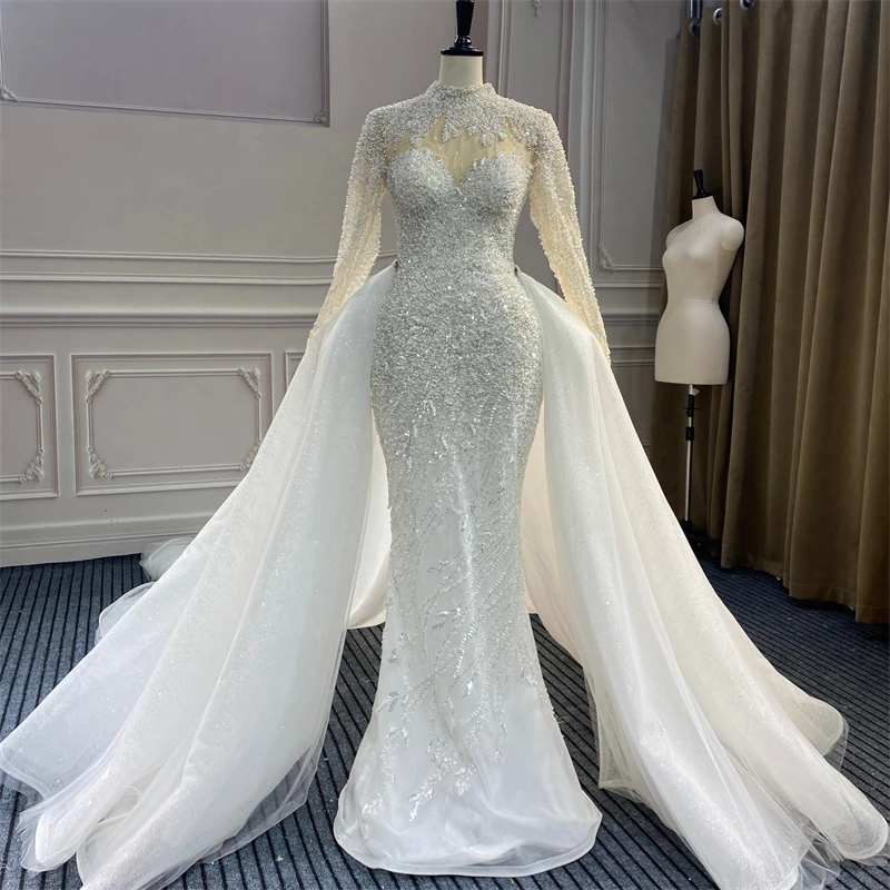 Marnham 2022 Mermaid Ivory Wedding Dress Bridal Gown 2 In 1 Woman Lace V Neck Sequins Sexy Long Sleeves Vestido Novia Marriage
Marnham 2022 Mermaid Ivory Wedding Dress Bridal Gown 2 In 1 Woman Lace V Neck Sequins Sexy Long Sleeves Vestido Novia Marriage