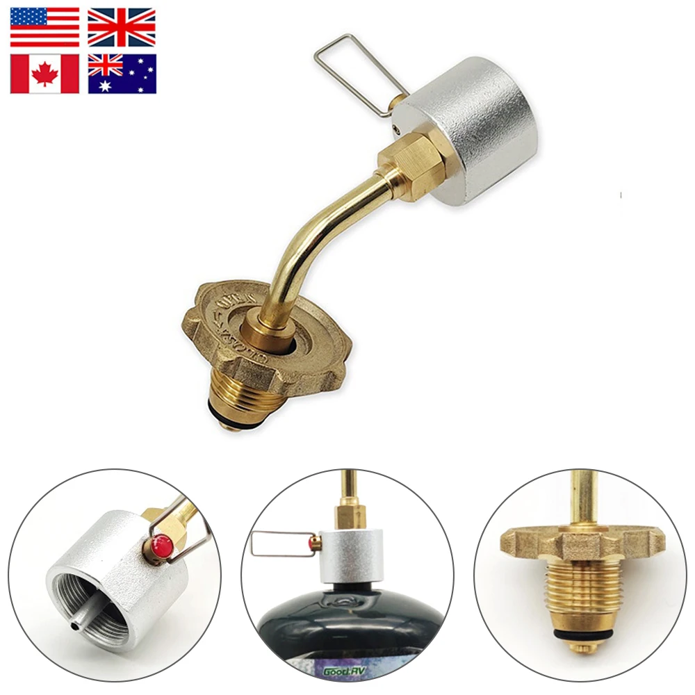 

1pcs Camping Gas Tank Adapter Outdoor Survival Stove Accessories Equipment Filling Cylinder Propane Refill Camp Cooking Supplies