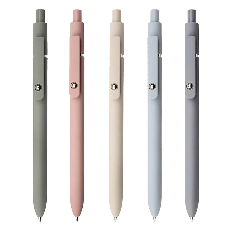 

Gel Fine Pen For Smooth Writing Retractable 0.5Mm Black Ink Pen Ballpoint Pen For Note-Taking (5Pcs)