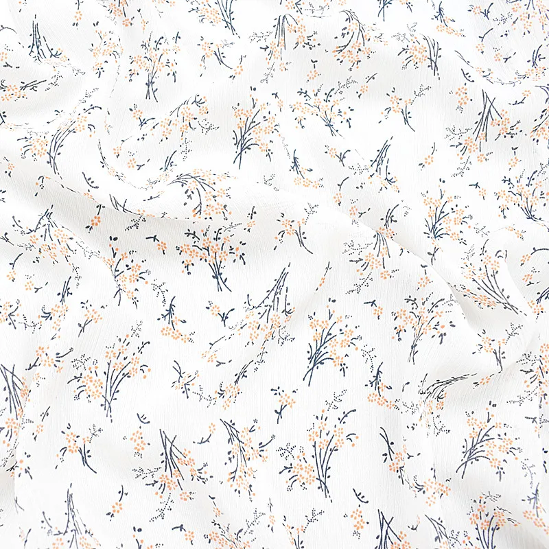 High Quality Vertical Chiffon Fabric Spring And Summer Printed Fabric White Bottom Small Lucky Flower High Quality
High Quality Vertical Chiffon Fabric Spring And Summer Printed Fabric White Bottom Small Lucky Flower High Quality