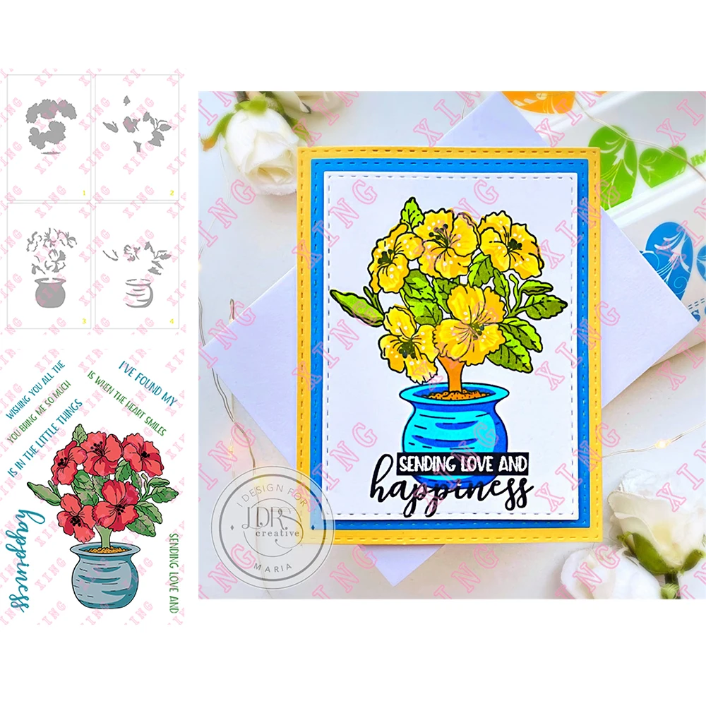 2022 Potted Hibiscus DIY Layering Stencils Painting Scrapbook Decoration Embossing Clear Silicone Stamps Set Craft Reusable Mold
2022 Potted Hibiscus DIY Layering Stencils Painting Scrapbook Decoration Embossing Clear Silicone Stamps Set Craft Reusable Mold