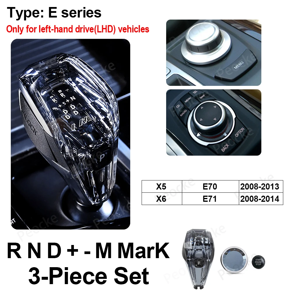 Ручка рычага переключения передач для BMW G30 iX3 G08 G32 G02 F10 F20 G12 F02 F34 F35 F32 F33 F36 Хрустальная рукоятка переключения передач
Ручка рычага переключения передач для BMW G30 iX3 G08 G32 G02 F10 F20 G12 F02 F34 F35 F32 F33 F36 Хрустальная рукоятка переключения передач