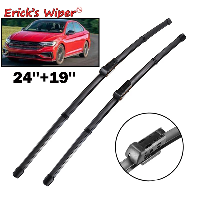 

Erick's Wiper LHD & RHD Frameless Front Wiper Blades For VW Jetta 7 MK7 A7 2019 - 2023 Windshield Windscreen Window 24"+19"