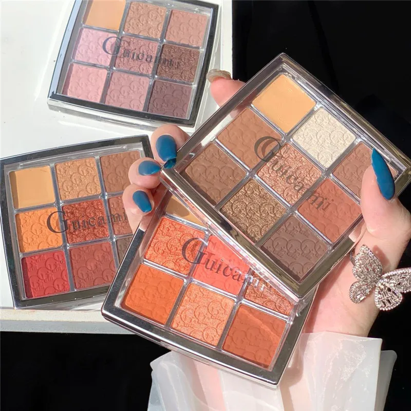 GUICAMI Jiugongge Nine-color Eyeshadow Palette Matte Pearlescent Glitter Powder Repair Volume INS Super Fire Makeup Palette
GUICAMI Jiugongge Nine-color Eyeshadow Palette Matte Pearlescent Glitter Powder Repair Volume INS Super Fire Makeup Palette