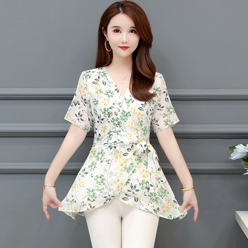 New summer women design sense women floral short sleeves elegant lace up Chiffon Top 942i, 426-1
New summer women design sense women floral short sleeves elegant lace up Chiffon Top 942i, 426-1