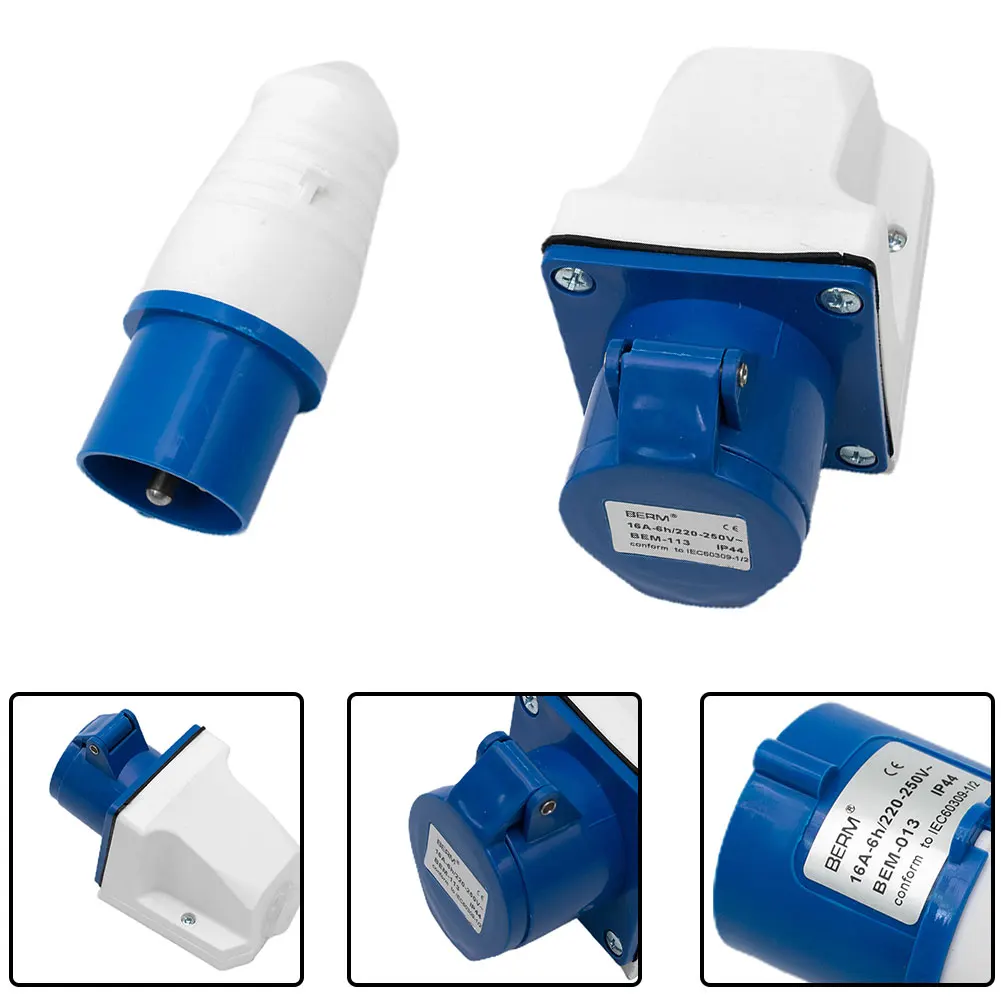 IP44 Industrial Plug And Socket Waterproof Connector 3PIN 16A Waterproof Electrical Connection Wall Mount Socket For Ships
IP44 Industrial Plug And Socket Waterproof Connector 3PIN 16A Waterproof Electrical Connection Wall Mount Socket For Ships
