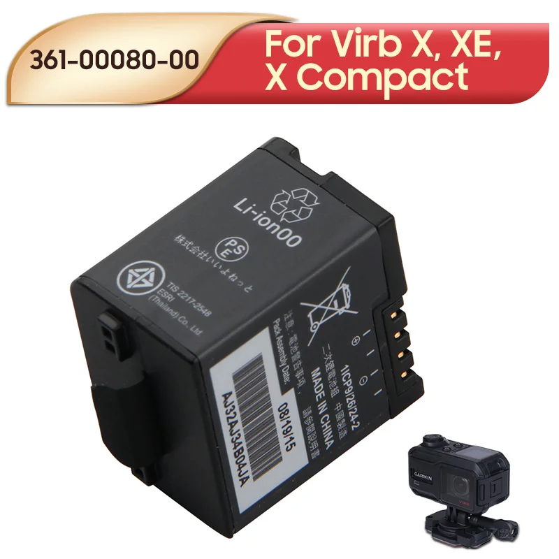 Original Replacement Battery 361-00080-00 For Garmin Virb X Compact VIRB XE Action Camera Battery 980mAh
Original Replacement Battery 361-00080-00 For Garmin Virb X Compact VIRB XE Action Camera Battery 980mAh