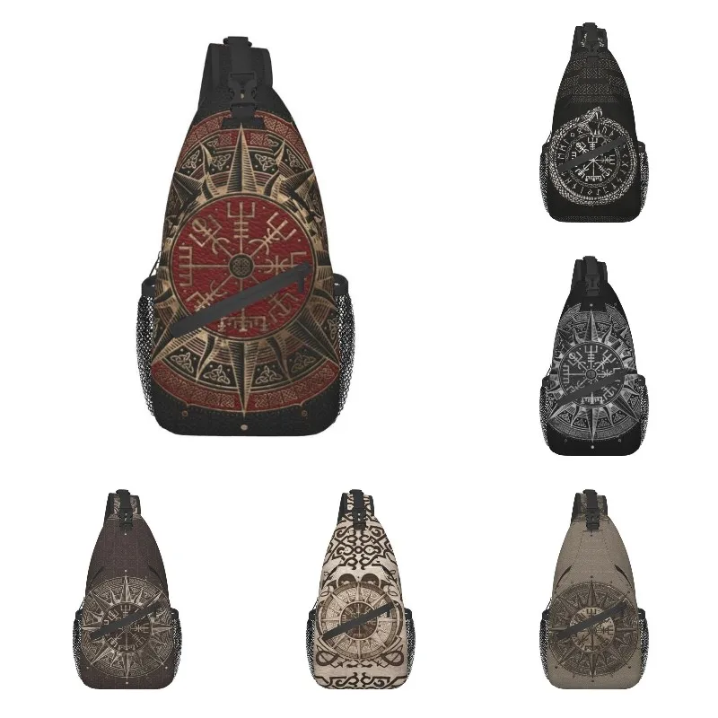 Black And Red Leather And Gold Viking Compass Sling Bag for Men Vegvisir Shoulder Crossbody Chest Backpack Traveling Daypack
Black And Red Leather And Gold Viking Compass Sling Bag for Men Vegvisir Shoulder Crossbody Chest Backpack Traveling Daypack