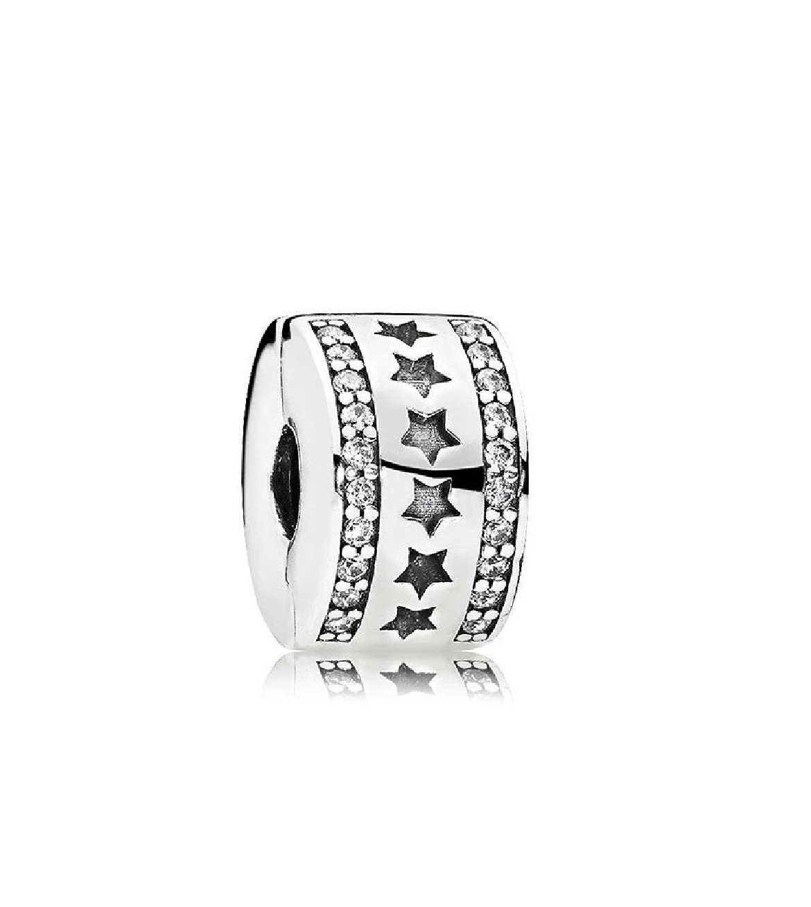 pandora bead S925 Sterling Silver Bead five pointed star glittering five-star fixing clip