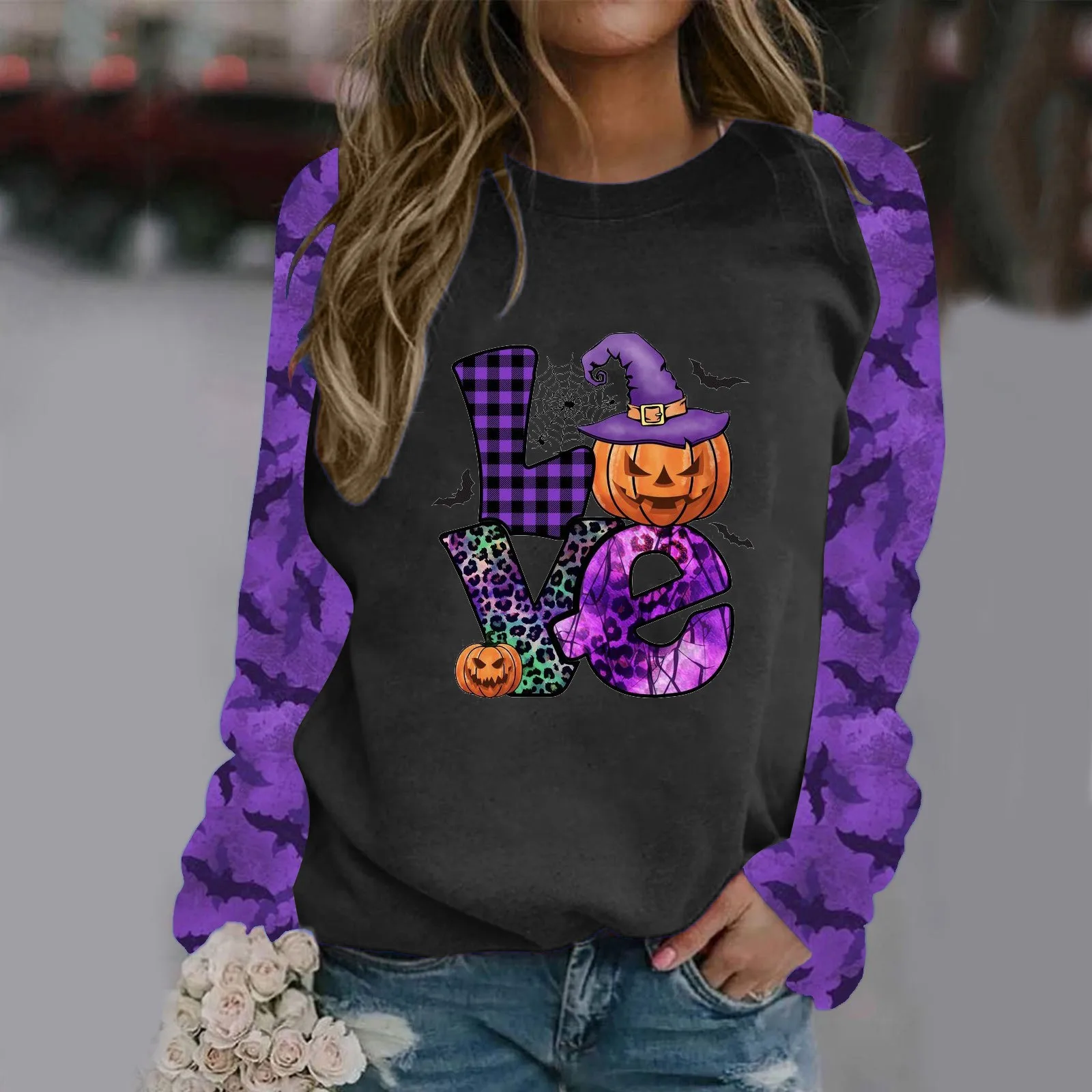 Женский Повседневный пуловер с круглым вырезом на Хэллоуин, толстовка без пальцев, флисовая толстовка с капюшоном, куртка
Женский Повседневный пуловер с круглым вырезом на Хэллоуин, толстовка без пальцев, флисовая толстовка с капюшоном, куртка