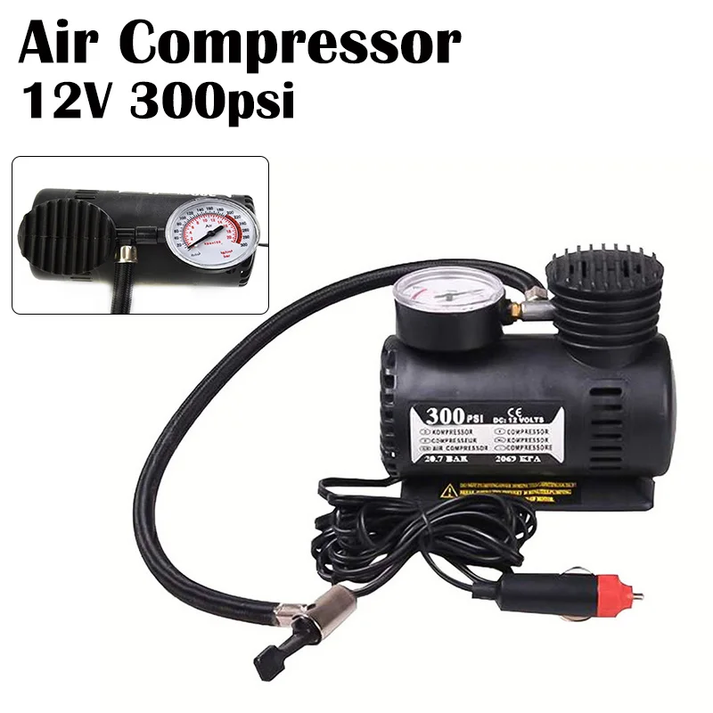 Portable 12V 300psi Mini Air Compressor Pump Tire Tyre Inflator 25LPM Quickly Inflate For Auto Motorcycle Bicycle Air Compressor
Portable 12V 300psi Mini Air Compressor Pump Tire Tyre Inflator 25LPM Quickly Inflate For Auto Motorcycle Bicycle Air Compressor