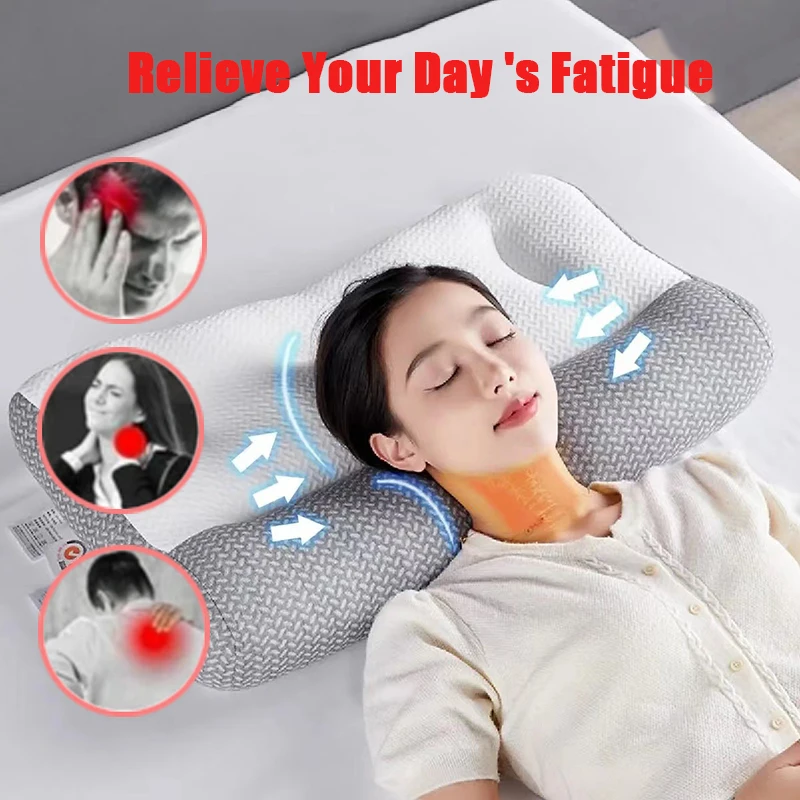 Super Ergonomic Pillow Orthopedic All Sleeping Positions Cervical Contour Pillow Neck pillow for neck and shoulder pain Relief
Super Ergonomic Pillow Orthopedic All Sleeping Positions Cervical Contour Pillow Neck pillow for neck and shoulder pain Relief