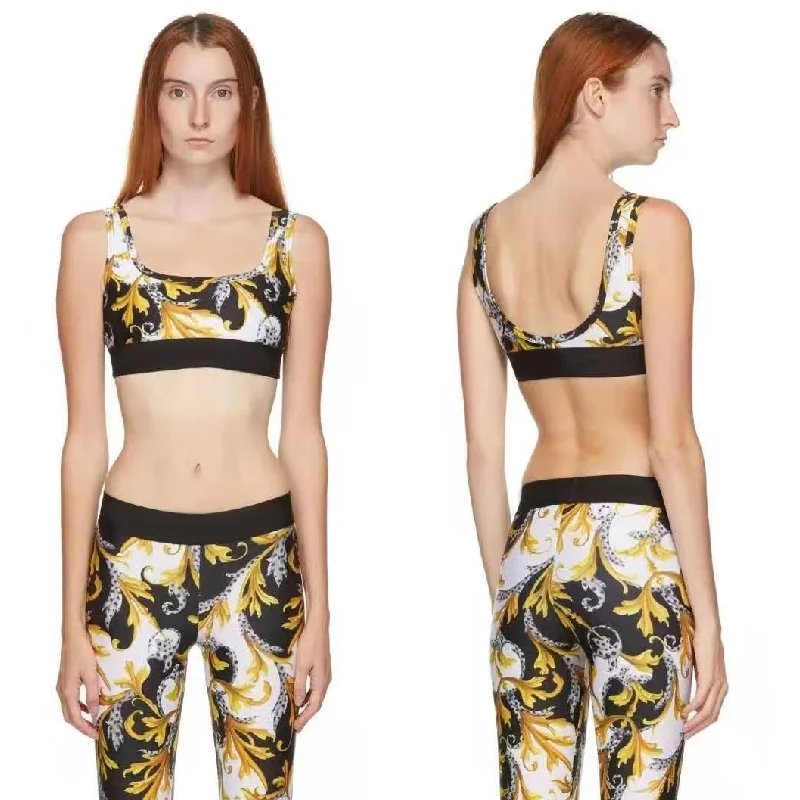 2022 temperament women's suit fashion yellow flower Vintage printing vest women's top + high quality slim fit elastic Leggings
2022 temperament women's suit fashion yellow flower Vintage printing vest women's top + high quality slim fit elastic Leggings