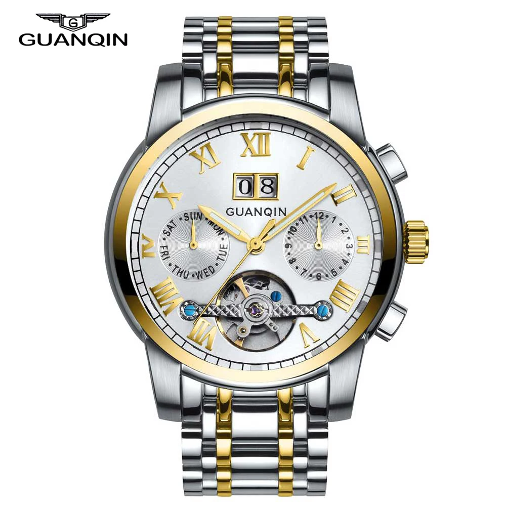 

GUANQIN Men's Watches 2023 Luxury Original Automatic Mechanical Watch for Man Waterproof Stainless Steel Luminous Date Relogio