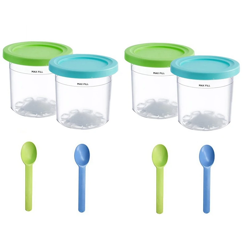 4Pcs Ice Cream Pints Cups For NINJA- CREAMI NC299AMZ/NC300S Series Ice Cream Maker Replacements Storage Jar With Lids
4Pcs Ice Cream Pints Cups For NINJA- CREAMI NC299AMZ/NC300S Series Ice Cream Maker Replacements Storage Jar With Lids