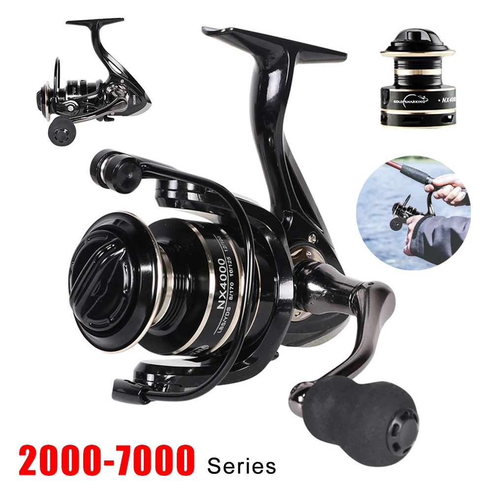 Lightweight NX2000-7000 Series Spinning Reel 5.2:1 Gear Ratio Fishing Reel Carp Bass Freshwater Saltwater Fishing Accessories
Lightweight NX2000-7000 Series Spinning Reel 5.2:1 Gear Ratio Fishing Reel Carp Bass Freshwater Saltwater Fishing Accessories