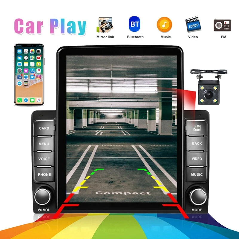 2 Din 9.5Inch Press Screen MP5 Player Car Stereo FM Radio for Apple/Andriod CarPlay Mirror Link Navi+ 4 LED Camera
2 Din 9.5Inch Press Screen MP5 Player Car Stereo FM Radio for Apple/Andriod CarPlay Mirror Link Navi+ 4 LED Camera