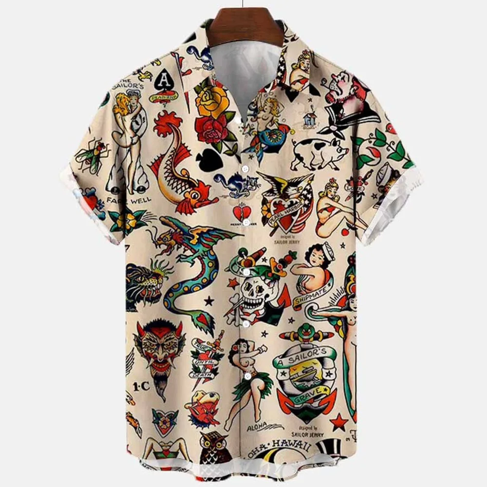 2023 Men's Shirt Fashion Loose Short Sleeves Skull Mayan Totem Retro Fashion 3d Men's Hawaiian Shirt Male Clothing Casual Shirt
2023 Men's Shirt Fashion Loose Short Sleeves Skull Mayan Totem Retro Fashion 3d Men's Hawaiian Shirt Male Clothing Casual Shirt