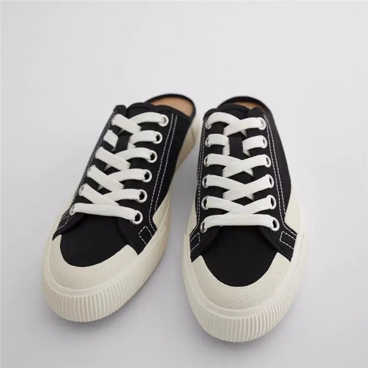 ZA Canvas Shoes Women's Autumn and Summer New Style Small Fragrant Style Thick Sole Lazy Half Slippers Flat Bottom One Foot shoe
ZA Canvas Shoes Women's Autumn and Summer New Style Small Fragrant Style Thick Sole Lazy Half Slippers Flat Bottom One Foot shoe