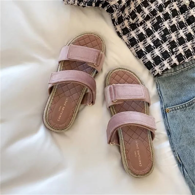 Weaven Shoes for Ladies Belts Round Toes Flat Heels Women's Sandals Thick Bottom Zapatos Mujer Pink Front Strap Femme Sandalias
Weaven Shoes for Ladies Belts Round Toes Flat Heels Women's Sandals Thick Bottom Zapatos Mujer Pink Front Strap Femme Sandalias