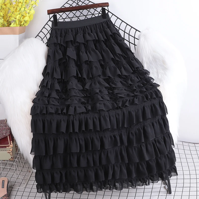 2022 New All-Match Solid Color Lotus Leaf Western Style Fairy Mid-Length High Waist Cake Skirt Spring Summer Women
2022 New All-Match Solid Color Lotus Leaf Western Style Fairy Mid-Length High Waist Cake Skirt Spring Summer Women