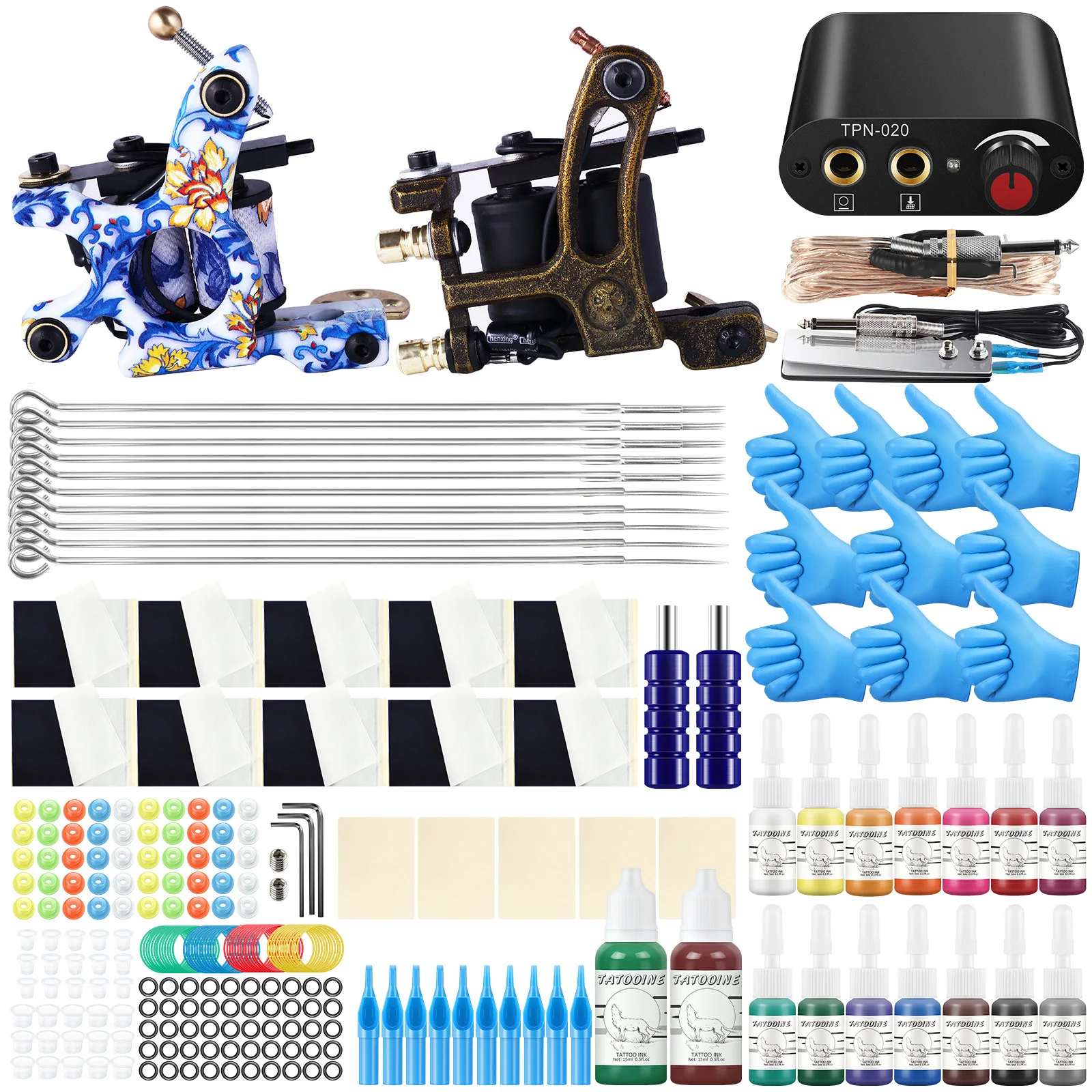 Tattoo Set Tattoo Machines Gun Accessories Supplies Professional Tattoo Kit With Ink Power Supply Grips Body Art Tools Set
Tattoo Set Tattoo Machines Gun Accessories Supplies Professional Tattoo Kit With Ink Power Supply Grips Body Art Tools Set