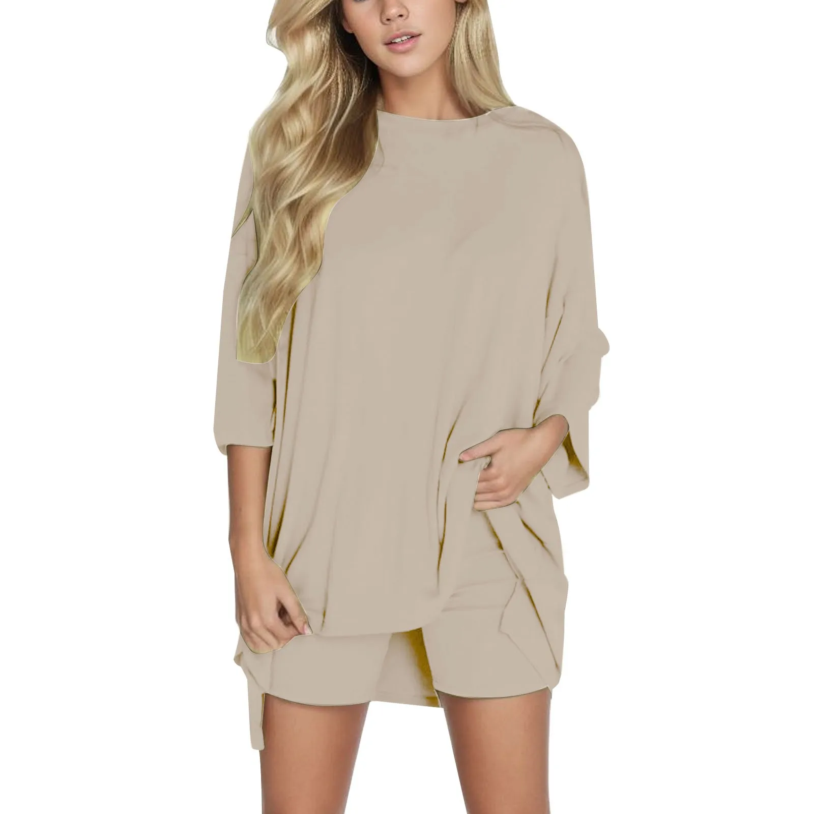 2 Piece Lounge Outfit Set Women Pyjamas Summer Modal Home Suits Loose Size T-Shirt+Drawstring Loose Capri Pants Set Tracksuits
2 Piece Lounge Outfit Set Women Pyjamas Summer Modal Home Suits Loose Size T-Shirt+Drawstring Loose Capri Pants Set Tracksuits
