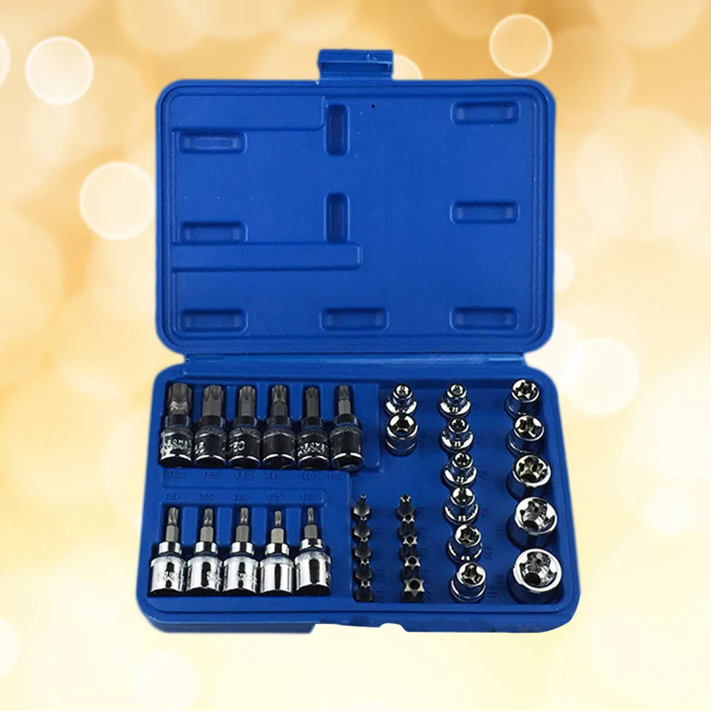 34 in 1 Bit Socket Practical Inch Chrome-vanadium Steel Drive Socket Driver Repair Tool
34 in 1 Bit Socket Practical Inch Chrome-vanadium Steel Drive Socket Driver Repair Tool