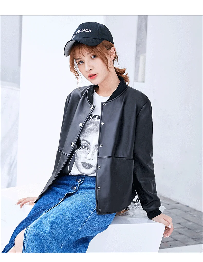 Hot Sale 2023 Korean Simple Genuine Leather Jackets Women Spring Autumn Real Sheepskin Coat Female Casual Woman Jacket Cuero Gen
Hot Sale 2023 Korean Simple Genuine Leather Jackets Women Spring Autumn Real Sheepskin Coat Female Casual Woman Jacket Cuero Gen