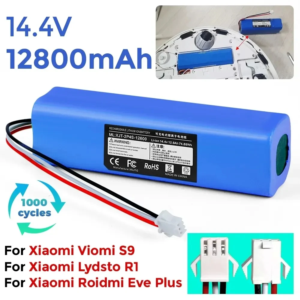 Replacement For XiaoMi Lydsto R1 Roidmi Eve Plus Viomi S9 Robot Vacuum Cleaner Battery Pack Capacity 12800mAh Spare Batteries
Replacement For XiaoMi Lydsto R1 Roidmi Eve Plus Viomi S9 Robot Vacuum Cleaner Battery Pack Capacity 12800mAh Spare Batteries