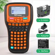 PS100E Portable Wireless Label Printer TZeFX231 Industrial Label Maker Compatible for Brother P-touch Label Maker TZe231 Tapes