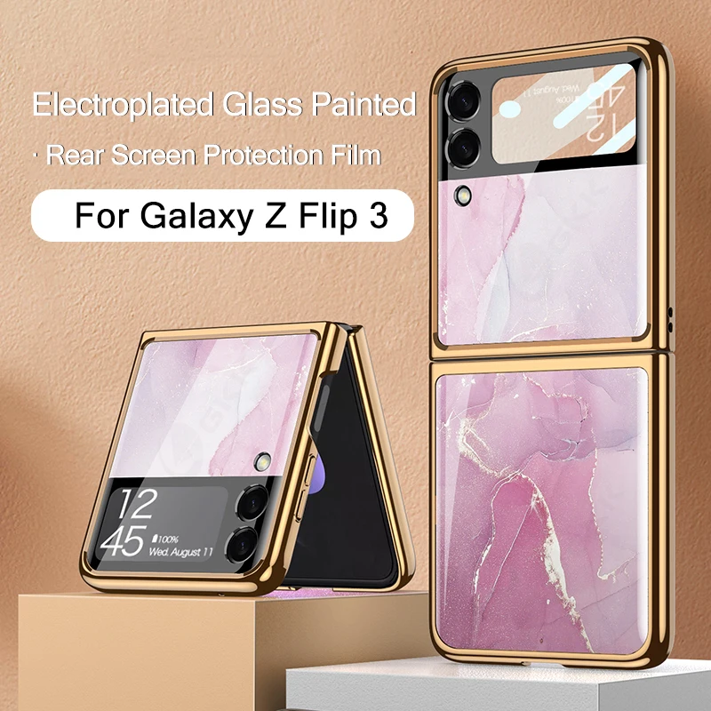 GKK Tempered Glass Plating Case For Samsung Galaxy Z Flip 3 5G Rear Screen Film Frame Protection Cover For Samsung Z Flip3 Case
GKK Tempered Glass Plating Case For Samsung Galaxy Z Flip 3 5G Rear Screen Film Frame Protection Cover For Samsung Z Flip3 Case
