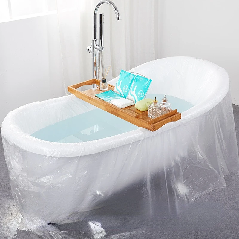Travel Disposable Bathtub Cover Bag Portable Thickened Plastic Bath Bucket Film Bag Family Hotel Health Clean Bath Household Bag
Travel Disposable Bathtub Cover Bag Portable Thickened Plastic Bath Bucket Film Bag Family Hotel Health Clean Bath Household Bag