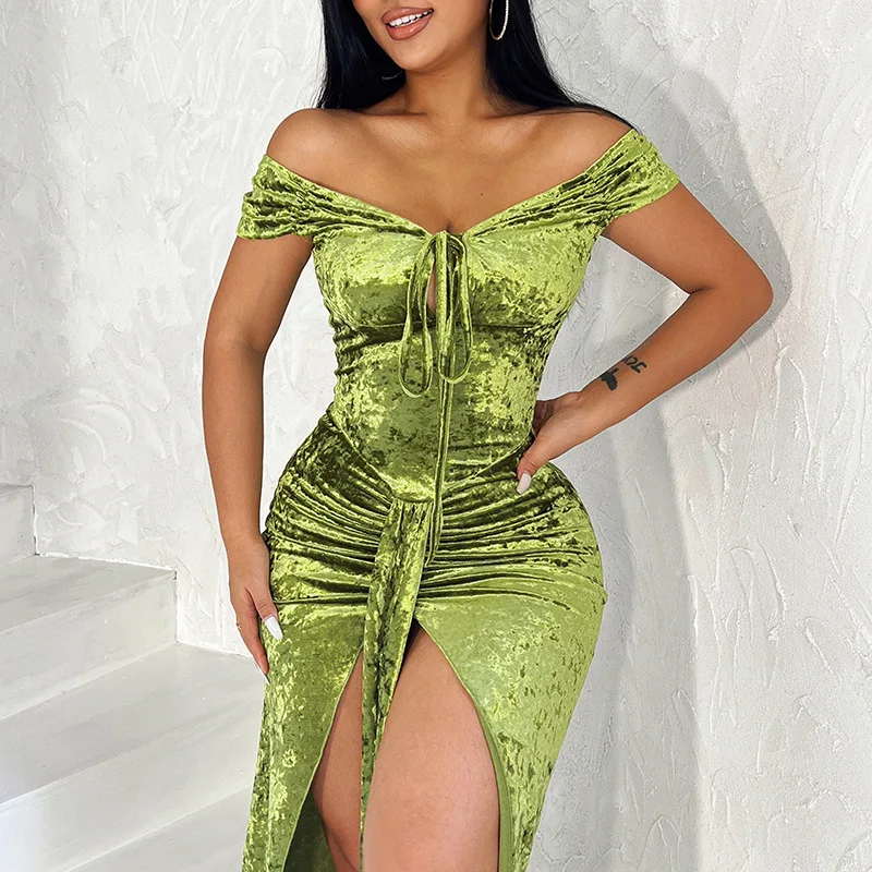 Women Off Shoulder Gold Diamond Velvet Girdle Dress Ladies Strapless Party Evening Summer Long Maxi Dresses Vestidos Female
Women Off Shoulder Gold Diamond Velvet Girdle Dress Ladies Strapless Party Evening Summer Long Maxi Dresses Vestidos Female