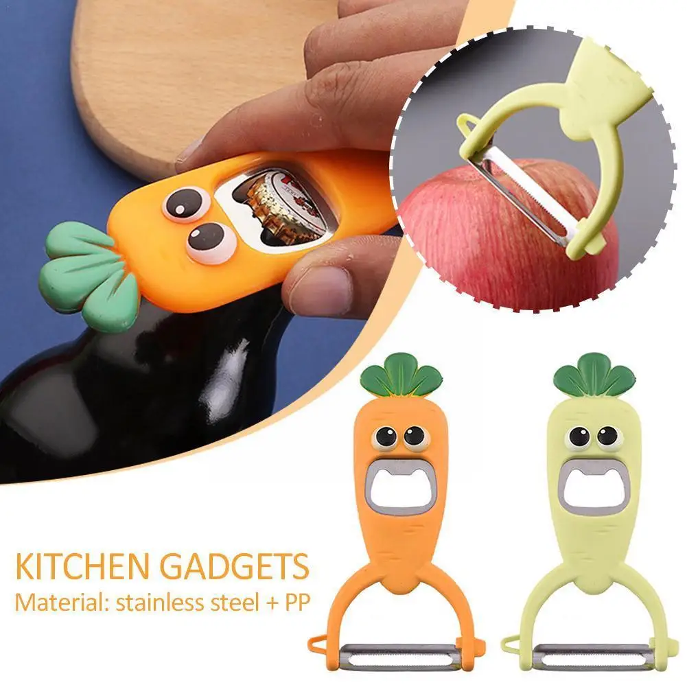 

1pc Stainless Steel Peeler Vegetables Fruit Peeler Kitchen Bottle Potato Multi-function Gadgets Opener Carrot Grater Cutter P5f3