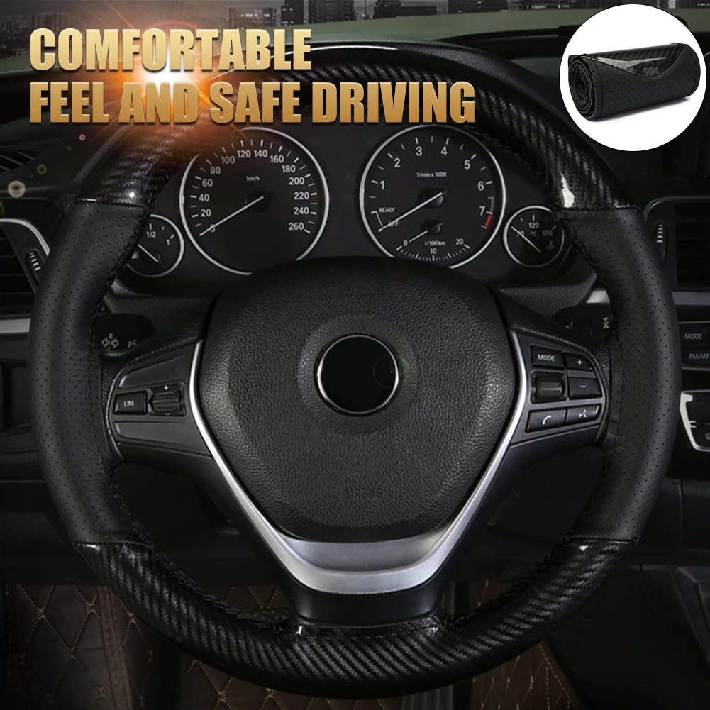 Universal Car Steering Wheel Cover DIY Braid 38cm Leather Steering Wheel Protector with Needle Thread Car Interior Accessories
Universal Car Steering Wheel Cover DIY Braid 38cm Leather Steering Wheel Protector with Needle Thread Car Interior Accessories