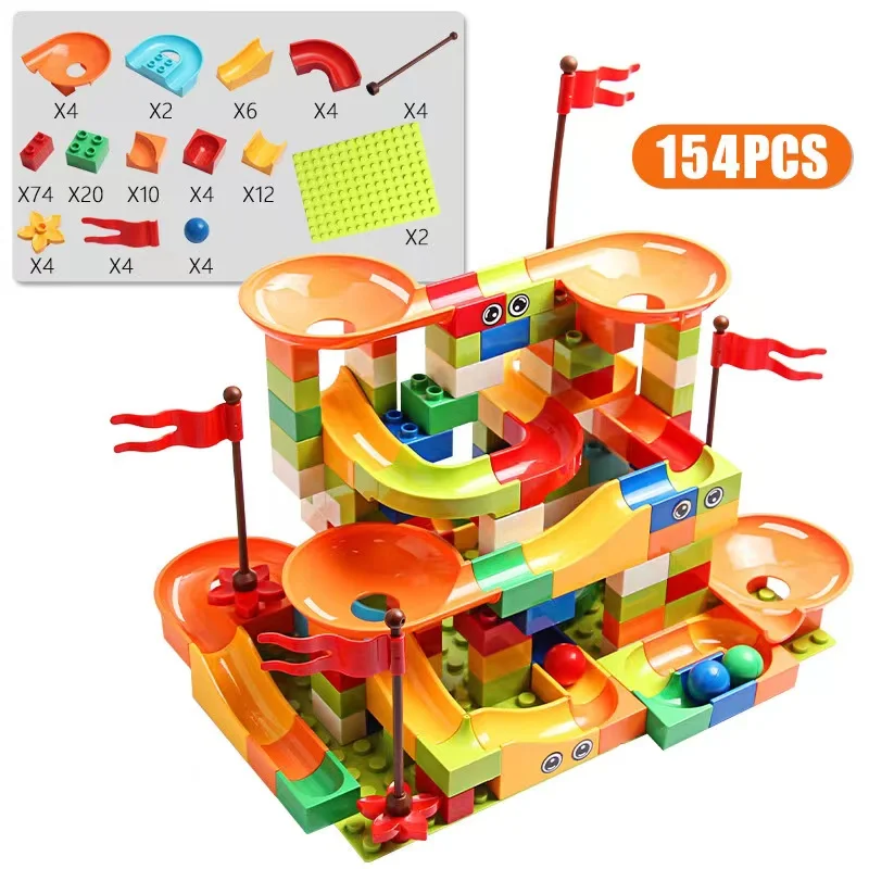 Marble competition block compatible with city block funnel slide DIY track block block puzzle toy children's gift
Marble competition block compatible with city block funnel slide DIY track block block puzzle toy children's gift