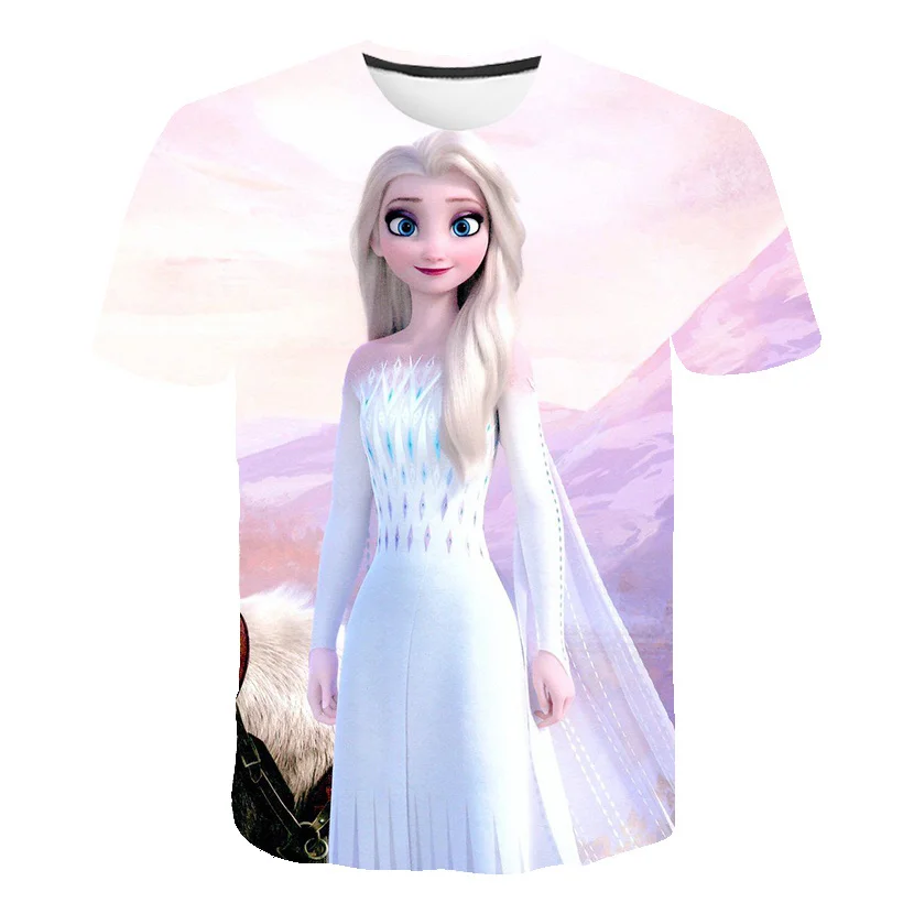 Frozen Anna Elsa Princess Lovely T-shirts Girls Cartoon Printed Tees Children Tops Short-sleeve Clothes for Summer Kids Outfits
Frozen Anna Elsa Princess Lovely T-shirts Girls Cartoon Printed Tees Children Tops Short-sleeve Clothes for Summer Kids Outfits