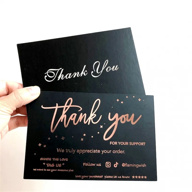 

Cheap Custom Thank you Card for Businesses Greeting Card with Logo Thank You Card Printing