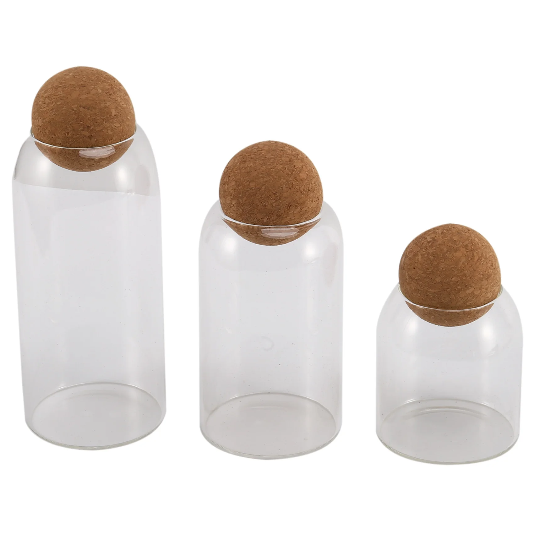 3Pcs Glass Jars with Airtight Seal Ball Cork Lid Clear Cookie Jars Mason Jars Food Storage Canister for Tea Coffee Spice
3Pcs Glass Jars with Airtight Seal Ball Cork Lid Clear Cookie Jars Mason Jars Food Storage Canister for Tea Coffee Spice