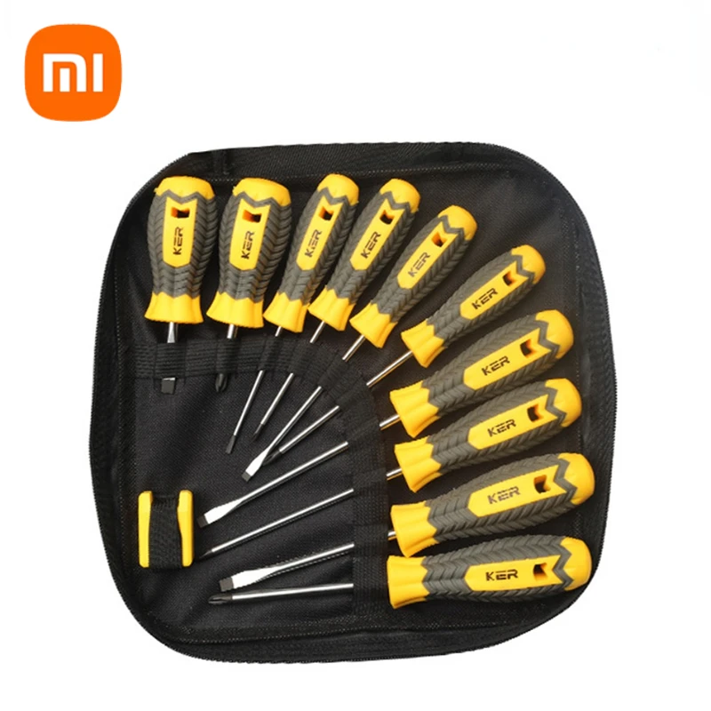 Xiaomi KINDLOV 10Pcs Magnetic Screwdriver Set CR-V Slotted Phillips Screw Driver Bit Kit With Magnetizer Household Hand Tools
Xiaomi KINDLOV 10Pcs Magnetic Screwdriver Set CR-V Slotted Phillips Screw Driver Bit Kit With Magnetizer Household Hand Tools