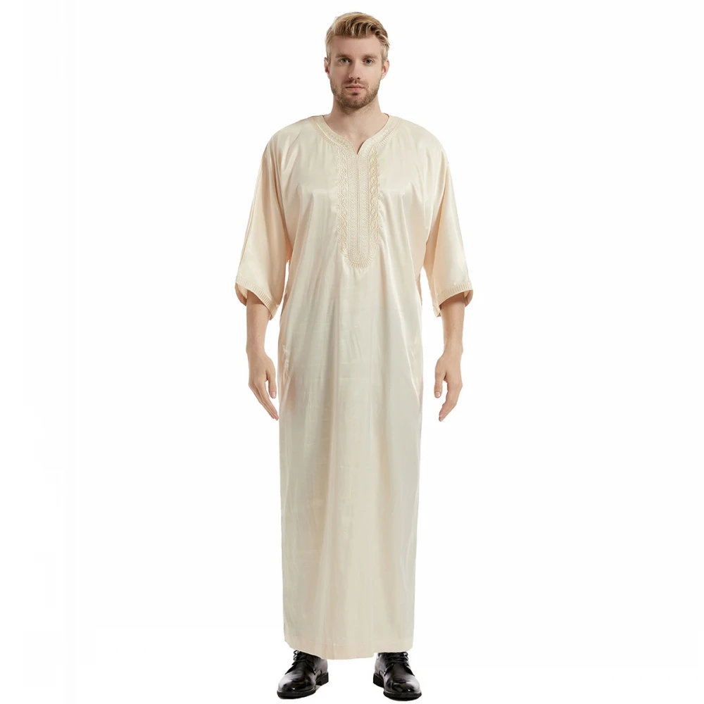 African Muslim Men Jubba Thobe Solid Color Kimono Middle Robe Saudi Musulman Shirt Stand Collar Islamic Arabic Kaftan Men Abaya
African Muslim Men Jubba Thobe Solid Color Kimono Middle Robe Saudi Musulman Shirt Stand Collar Islamic Arabic Kaftan Men Abaya