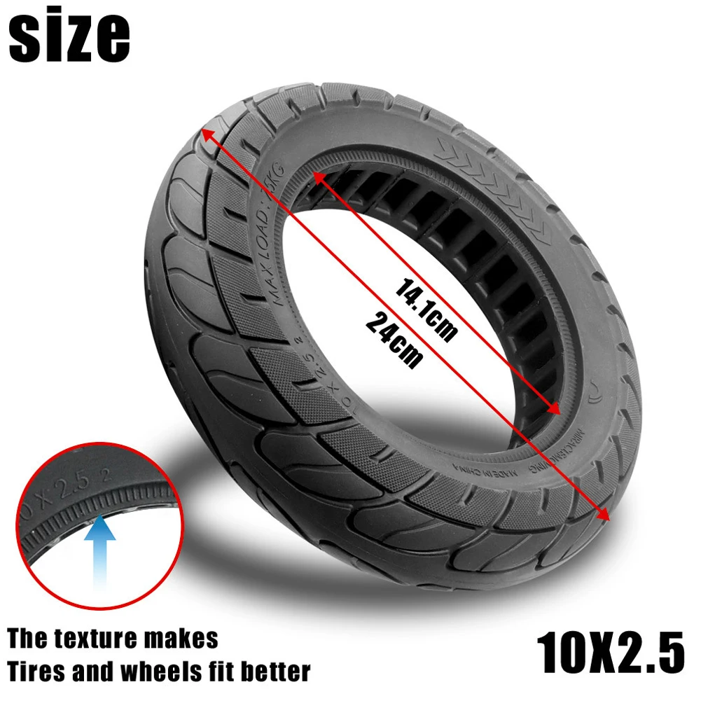 10 Inch 10x2.50 Honeycomb Solid Tire 60/70-6.5 For Ninebot Max G30 Electric Scooter Electric Scooter Balance Drive Bicycle Tire
10 Inch 10x2.50 Honeycomb Solid Tire 60/70-6.5 For Ninebot Max G30 Electric Scooter Electric Scooter Balance Drive Bicycle Tire